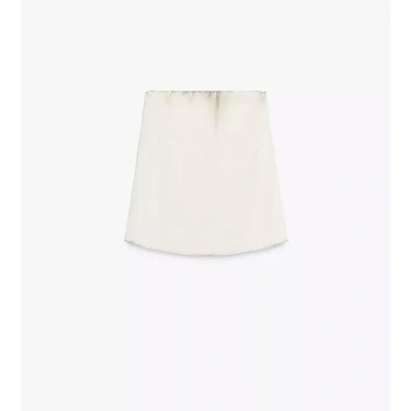 ZARA STRAPLESS SATIN EFFECT TOP - Picture 4 of 6